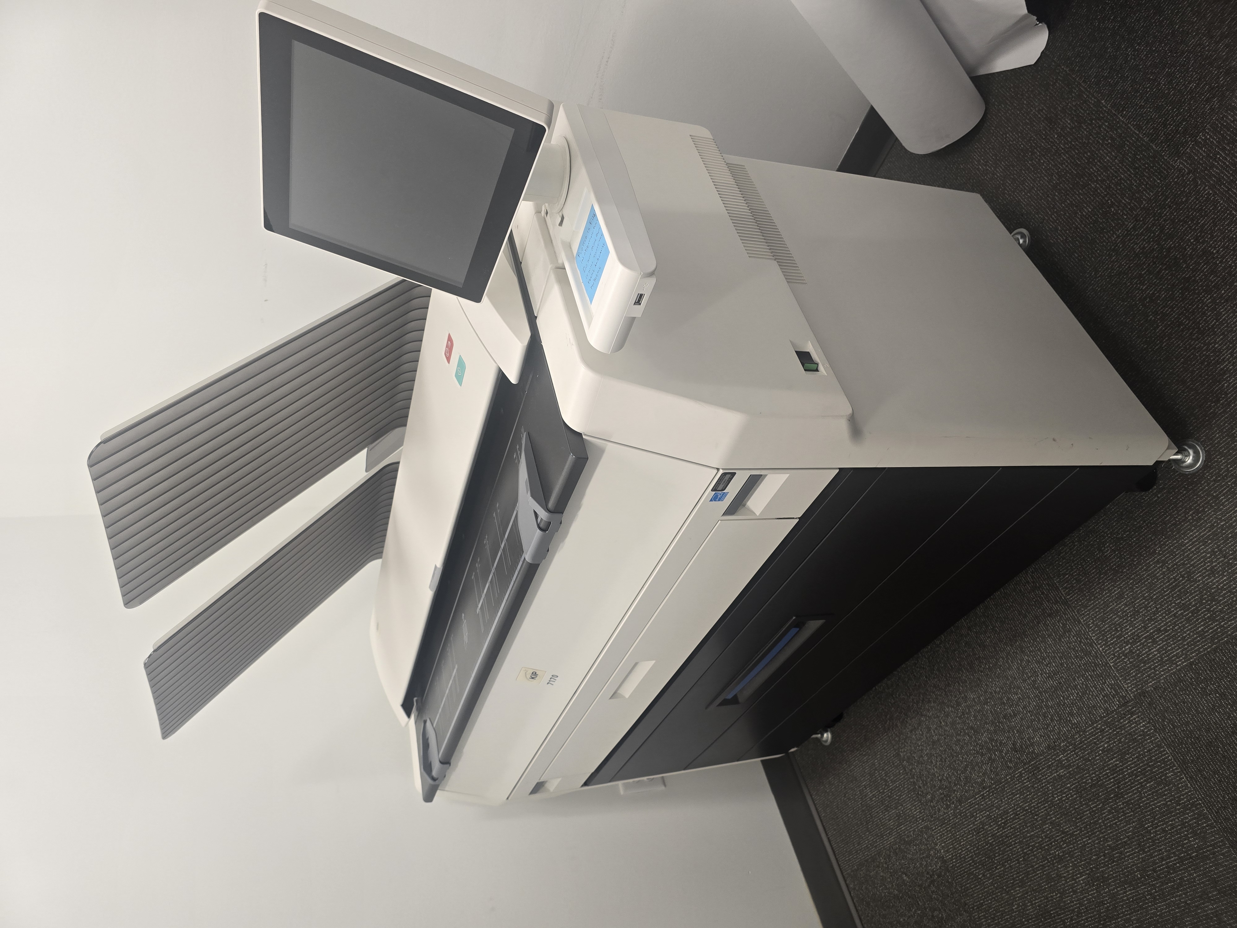 Hi there, my name is Justin, and I work with a Large-format printing reseller in California. We have a customer in Fairfax, VA, who is looking to remove their KIP printer and bring in a new one. I a
