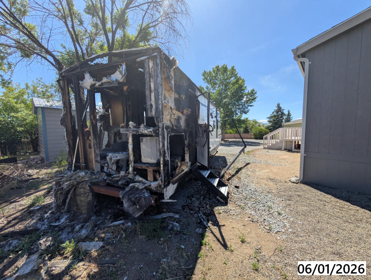 Remove RV - has fire damage