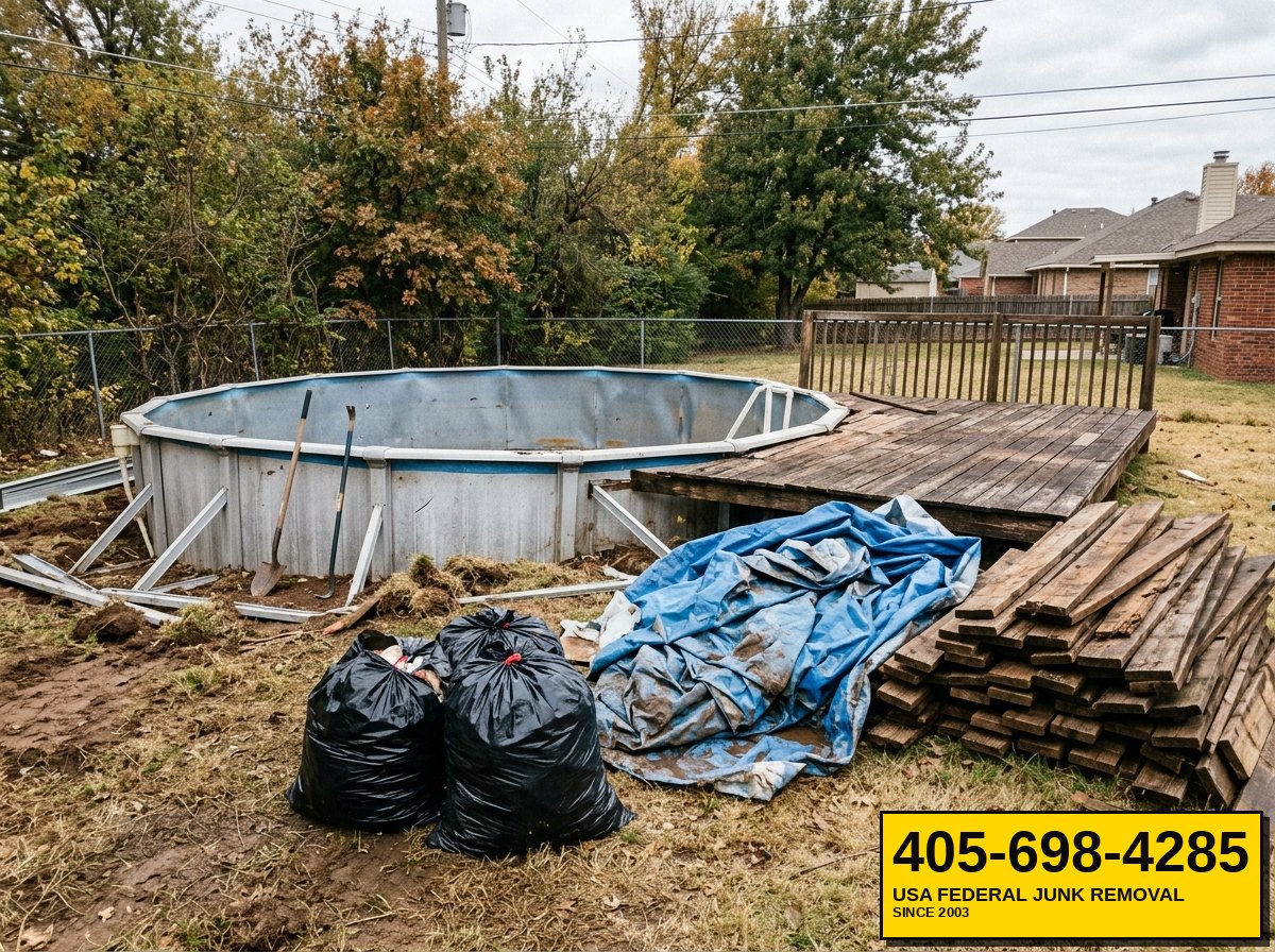 ABOVE-GROUND POOL cash offer in Bismarck, ND — call 405-698-4285