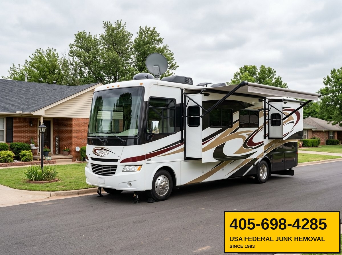 Clean road-ready Class A motorhome for sale through USA Federal buyback program