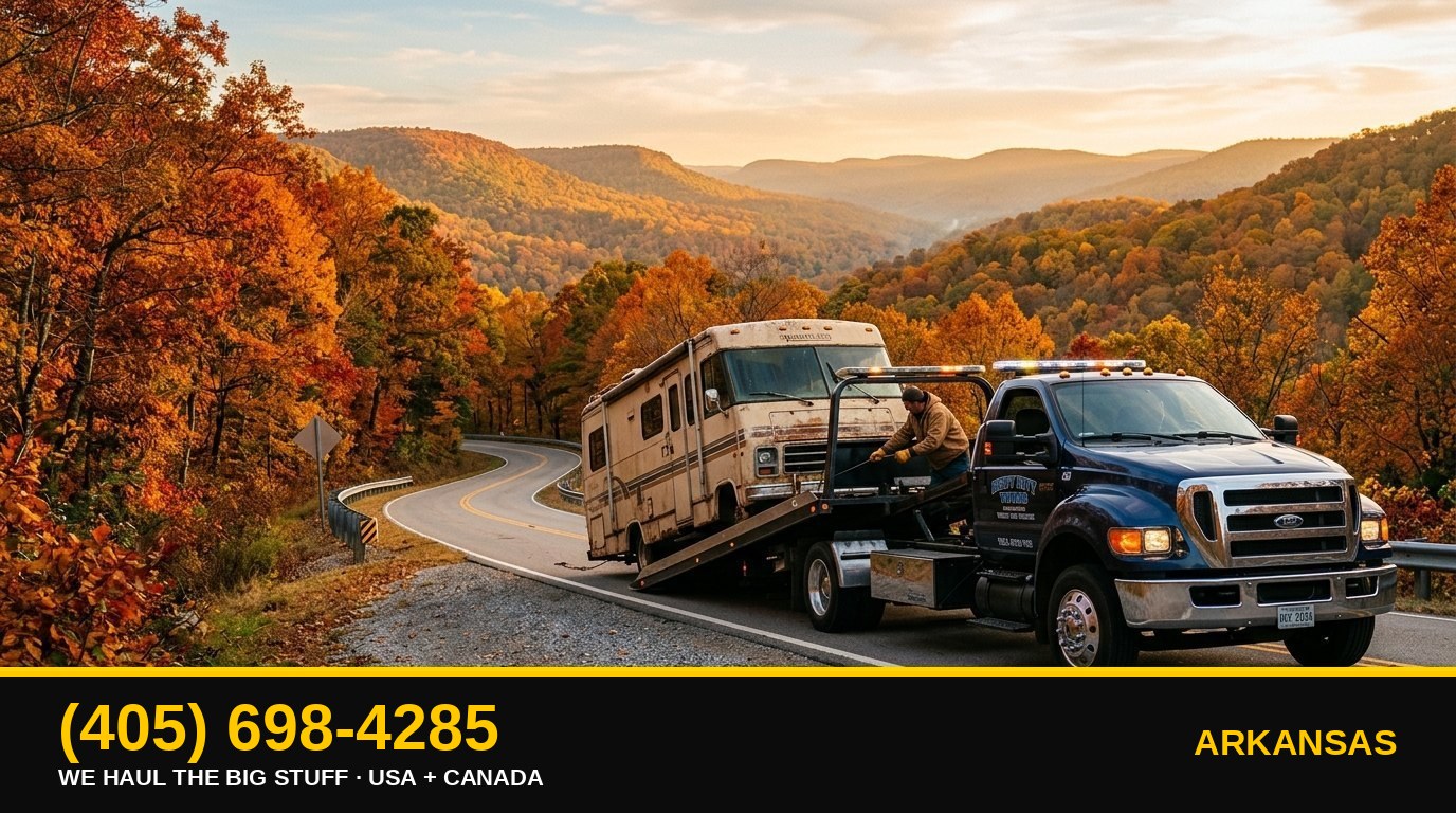 Arkansas junk RV & big-asset removal — call 405-698-4285