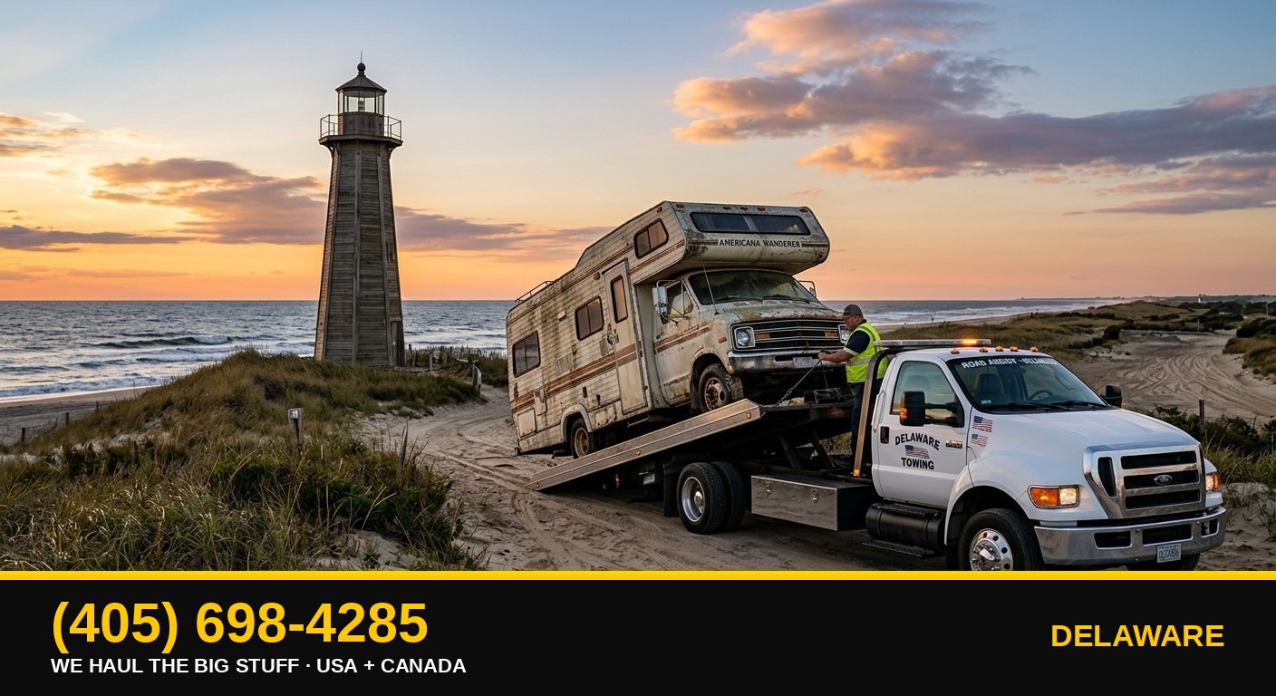 Delaware junk RV & big-asset removal — call 405-698-4285