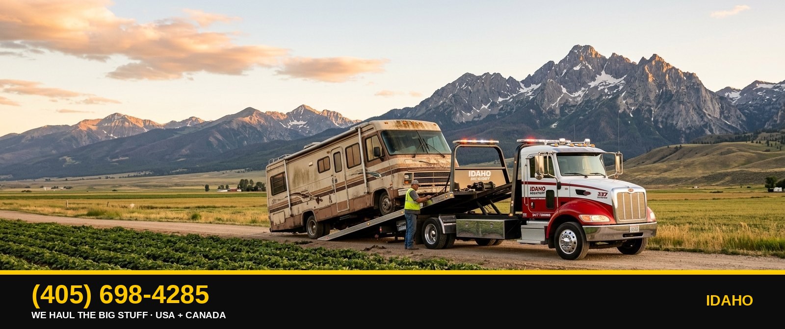 Idaho junk RV & big-asset removal — call 405-698-4285