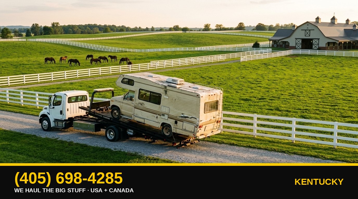 Kentucky junk RV & big-asset removal — call 405-698-4285