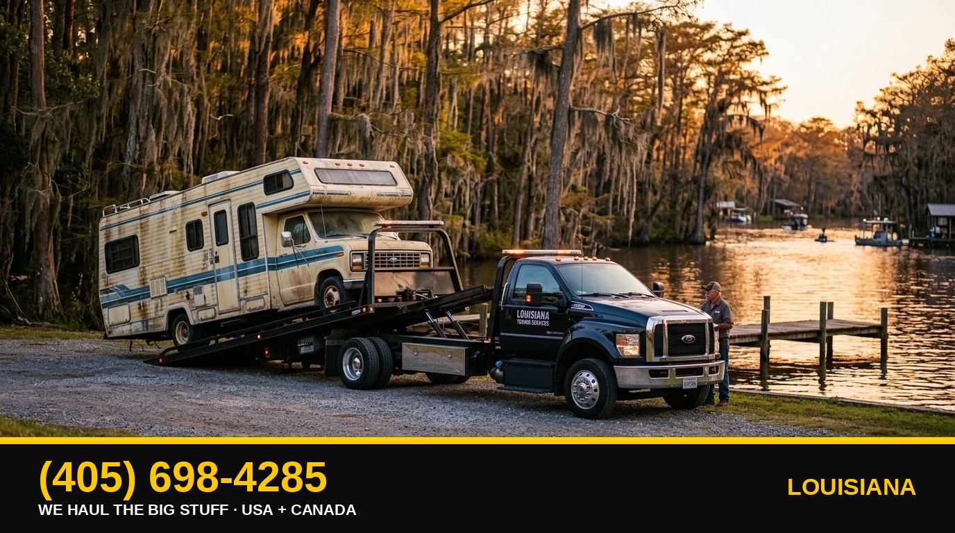 Louisiana junk RV & big-asset removal — call 405-698-4285
