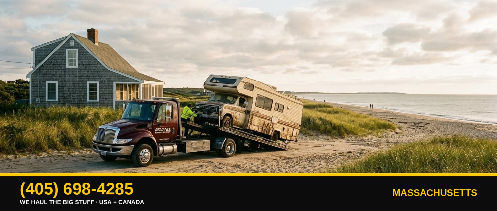 Massachusetts junk RV & big-asset removal — call 405-698-4285