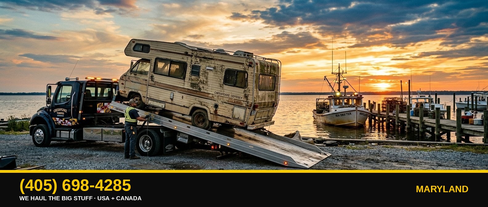 Maryland junk RV & big-asset removal — call 405-698-4285