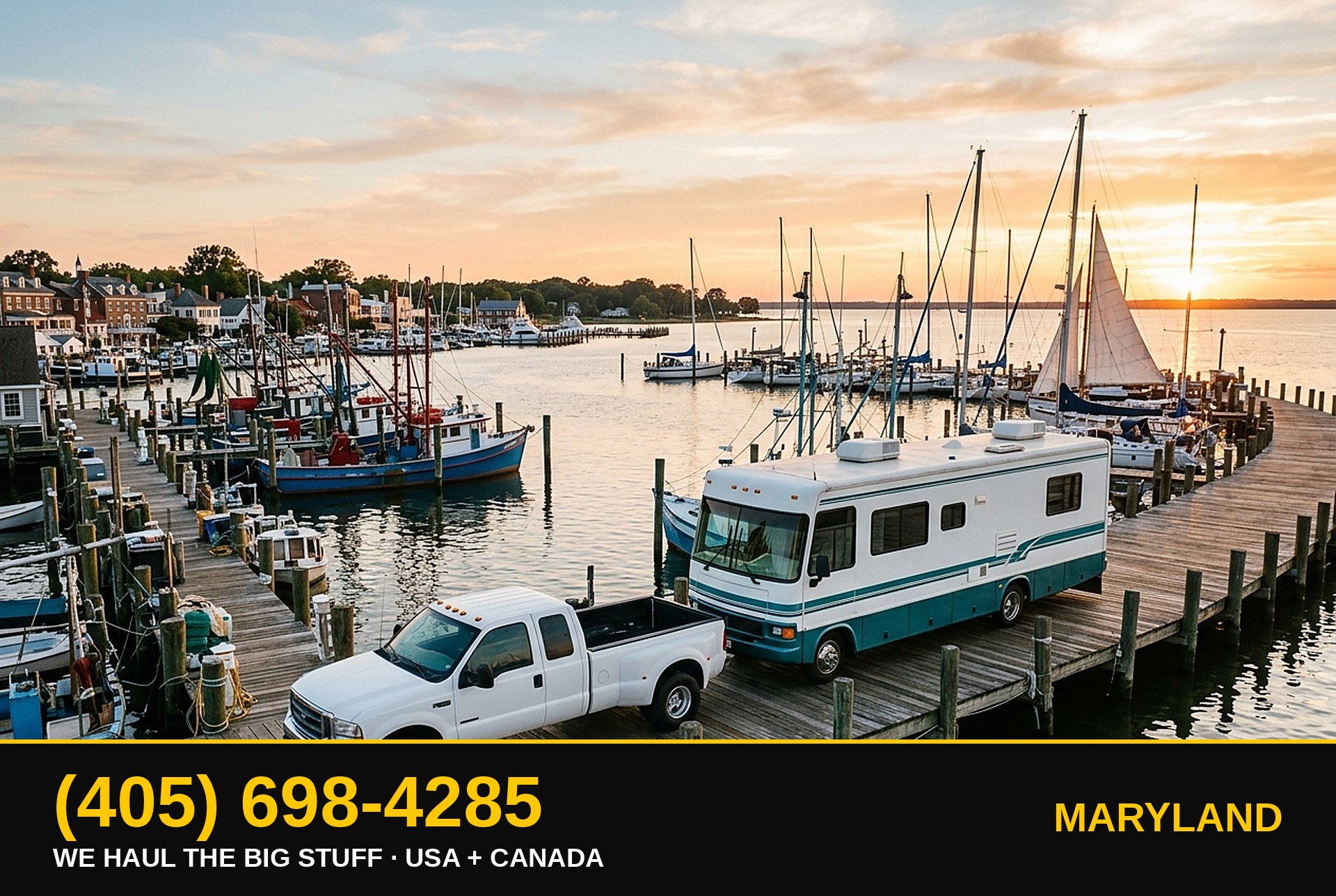 Maryland junk RV, motorhome, boat & big-asset removal — call 405-698-4285