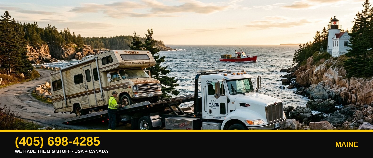 Maine junk RV & big-asset removal — call 405-698-4285