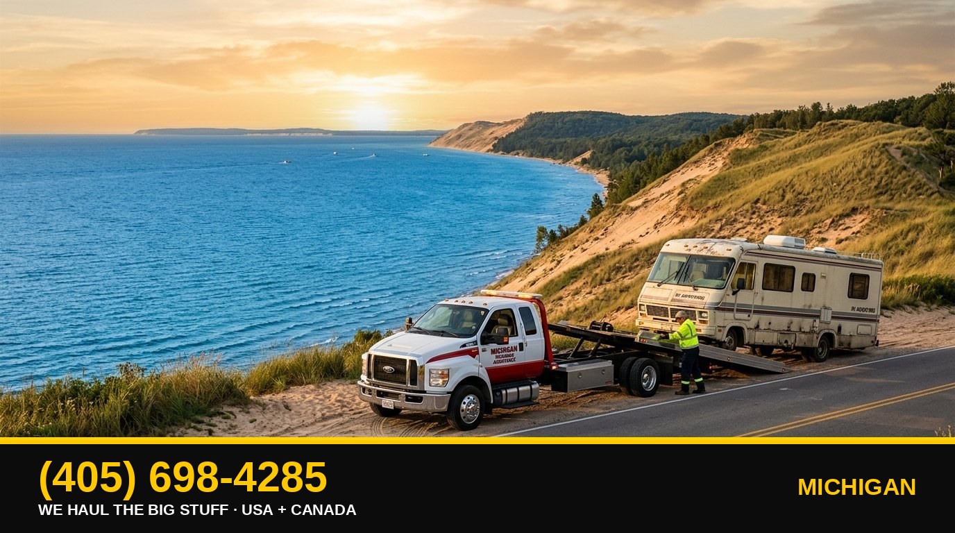 Michigan junk RV, motorhome, boat & big-asset removal — call 405-698-4285