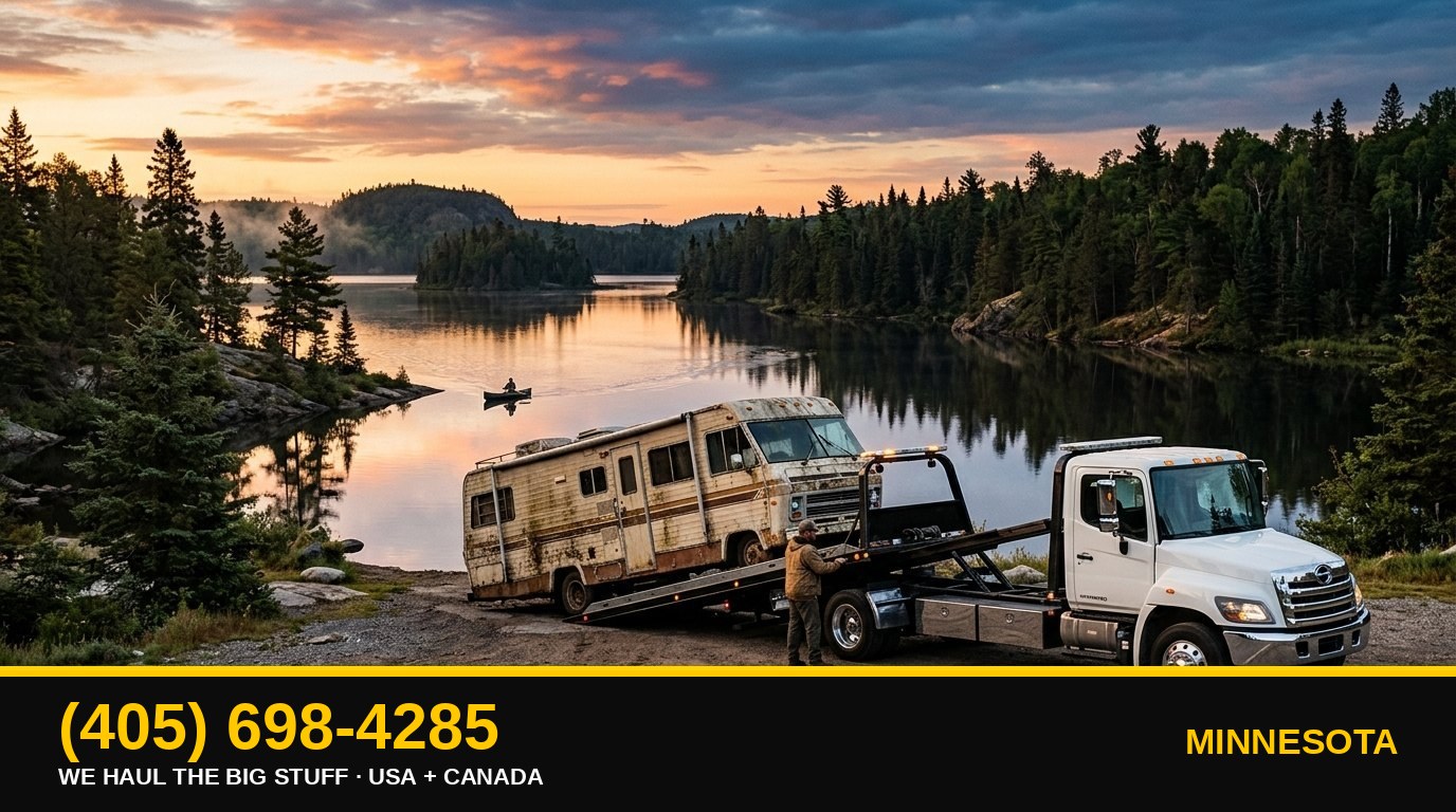 Minnesota junk RV & big-asset removal — call 405-698-4285