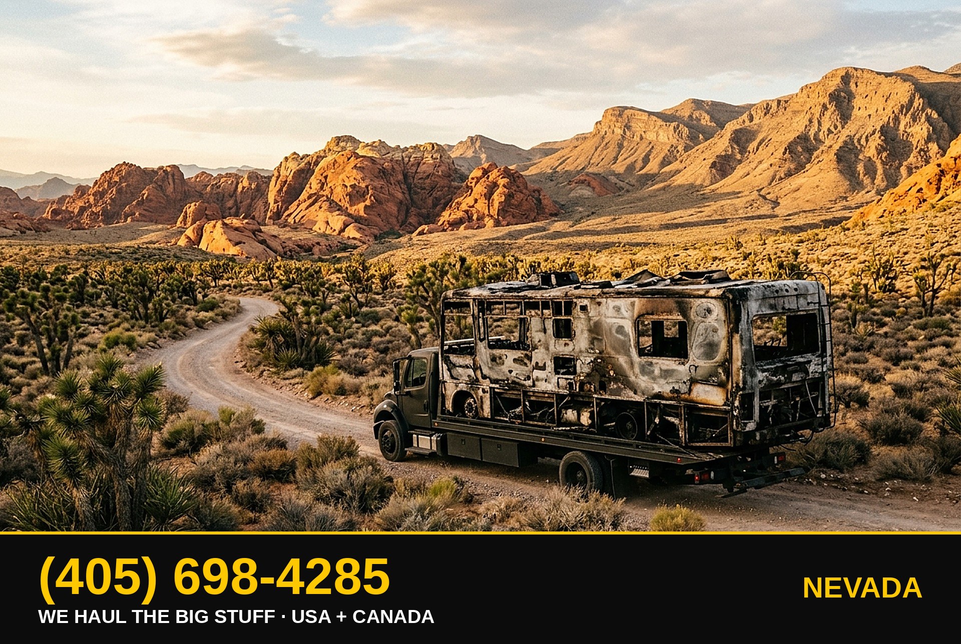 Nevada junk RV, motorhome, boat & big-asset removal β call 405-698-4285