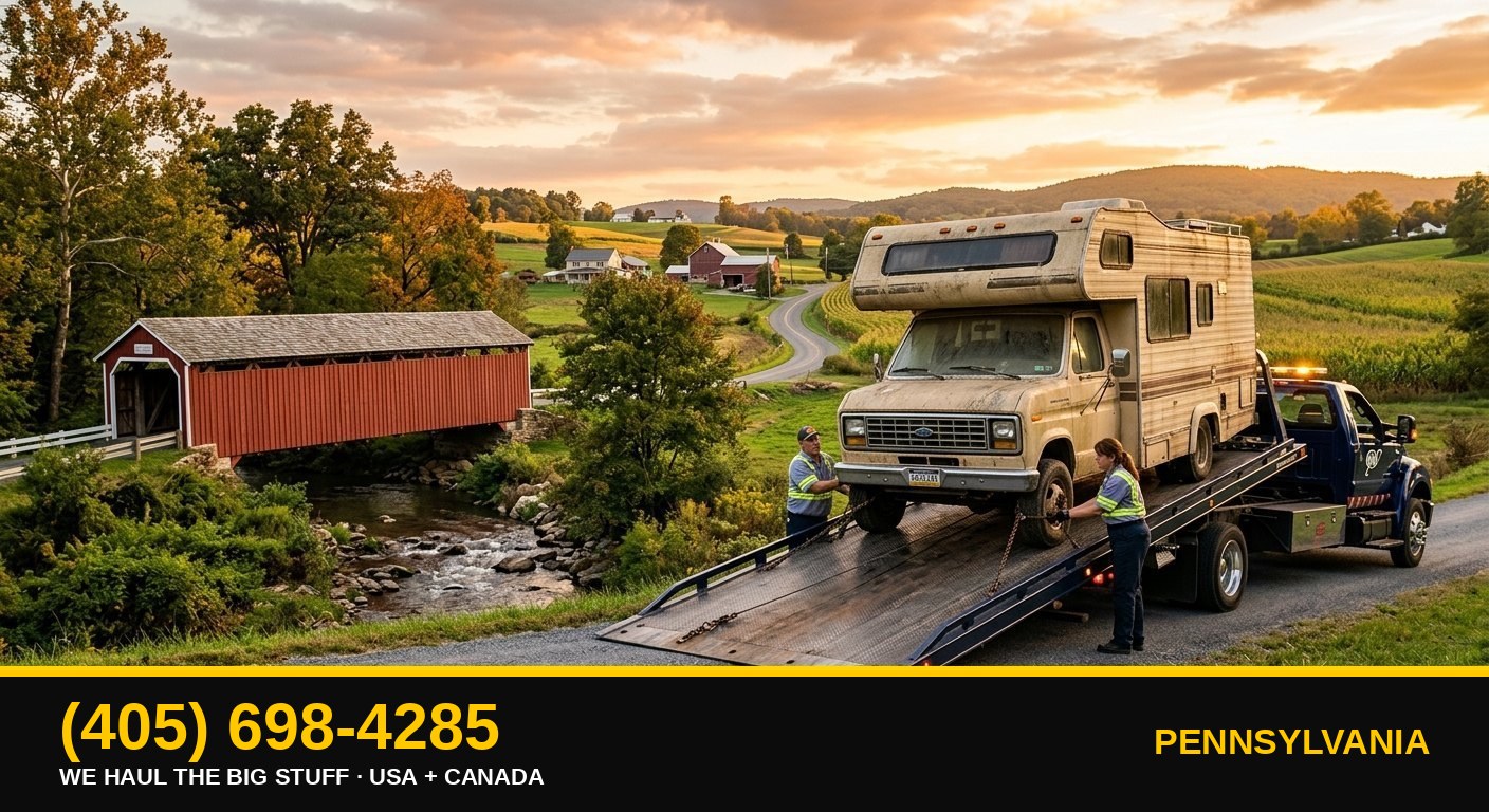Pennsylvania junk RV & big-asset removal — call 405-698-4285