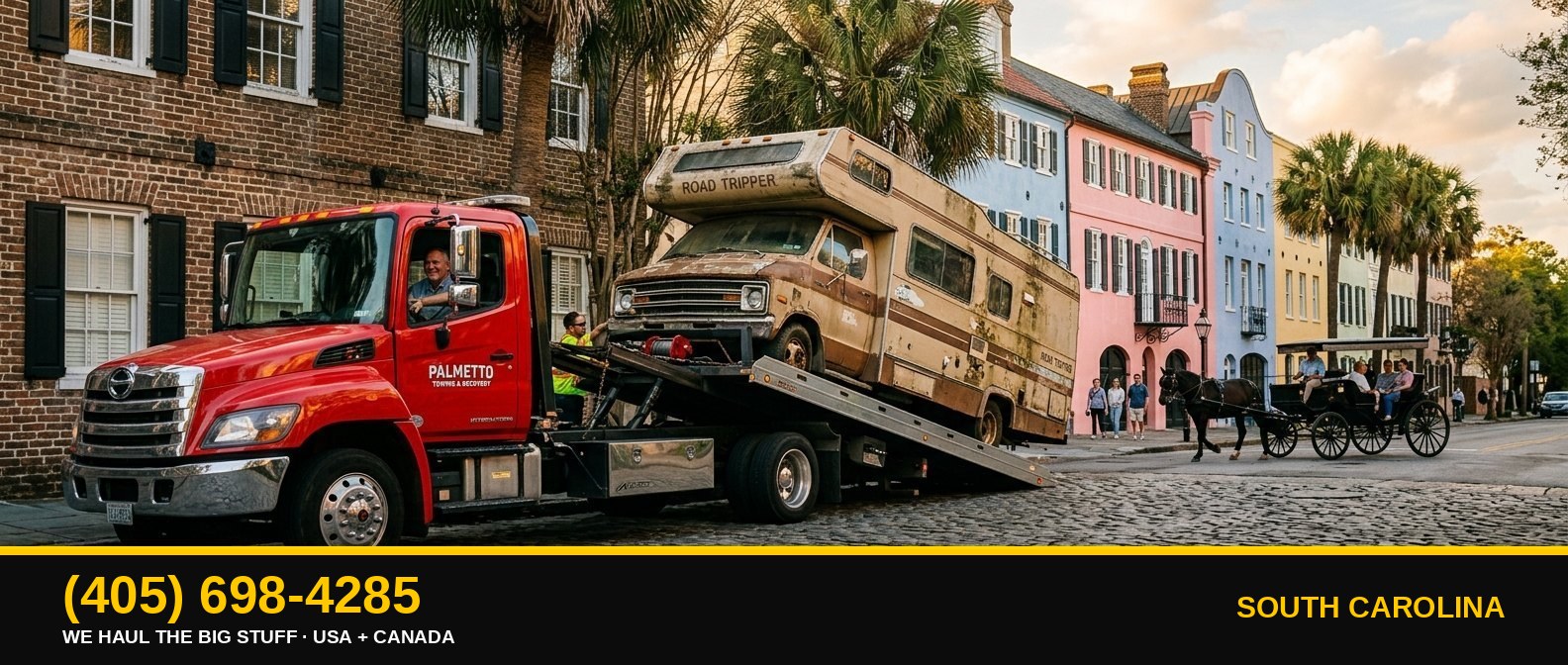 South Carolina junk RV, motorhome, boat & big-asset removal β call 405-698-4285