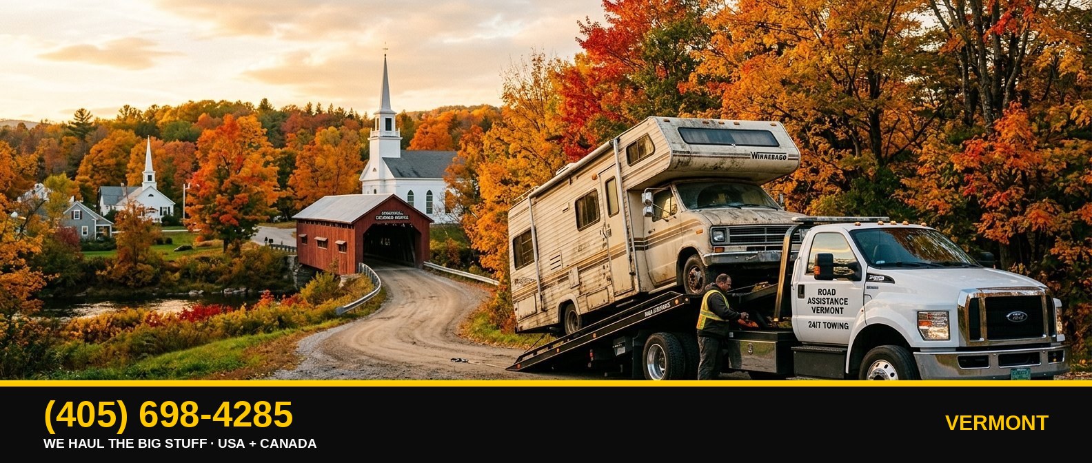Vermont junk RV & big-asset removal — call 405-698-4285